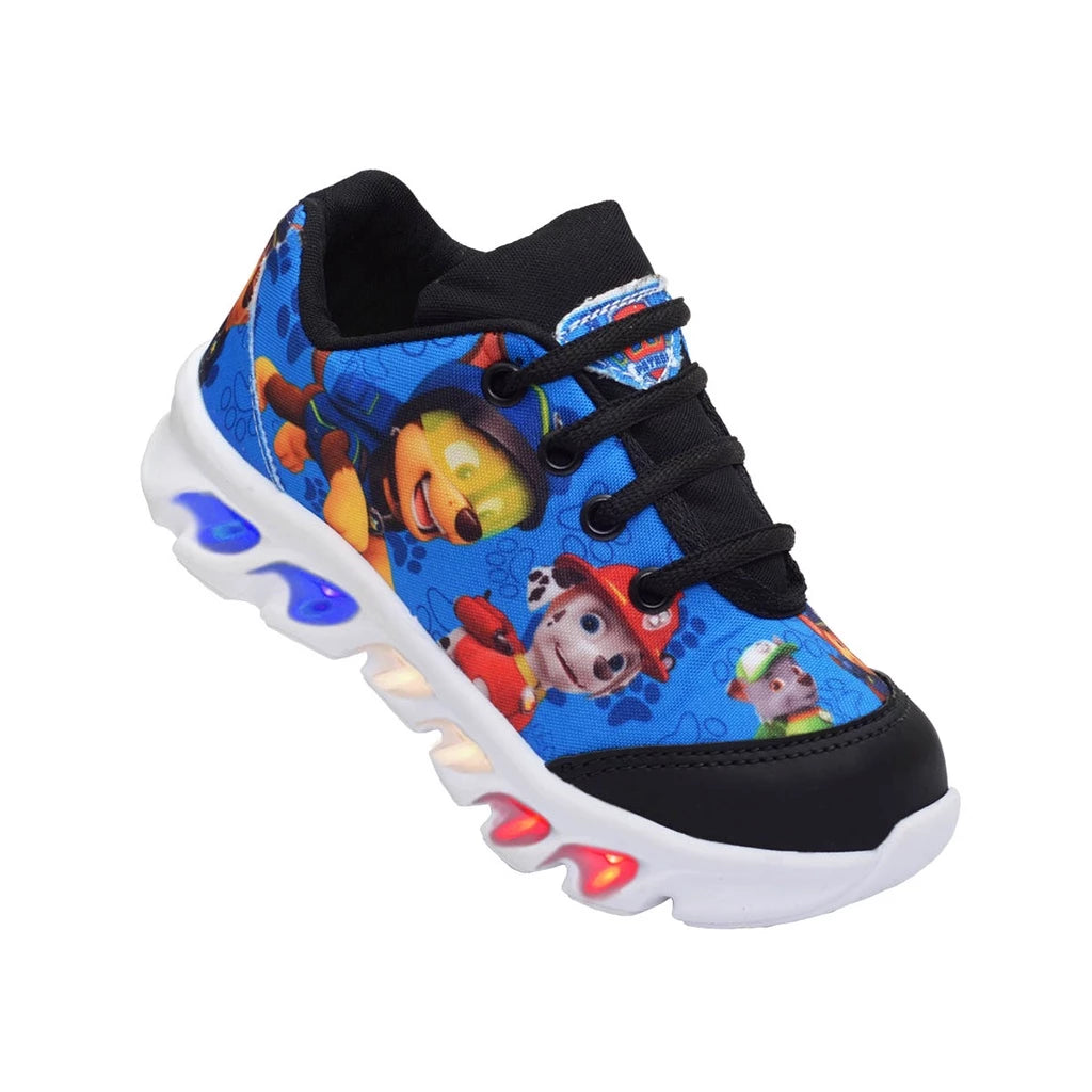 Compre Já Brasil indica Tênis Infantil Patrulha Canina Com Led Que Pisca + Chinelo Promoção