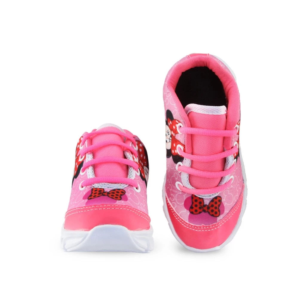 Tênis de Led Infantil Feminino Minnie Mais Chinelo com Relógio e Oculos
