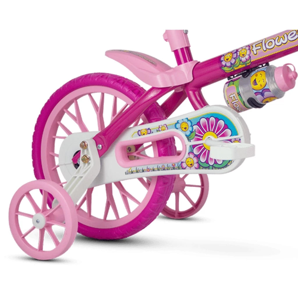 A Compre Já Brasil Indica Bicicleta Bike Criança 2 A 5 Anos Aro 12 Flower Nathor Infantil Rosa C/ Rodinha Menina de 90cm a 1m