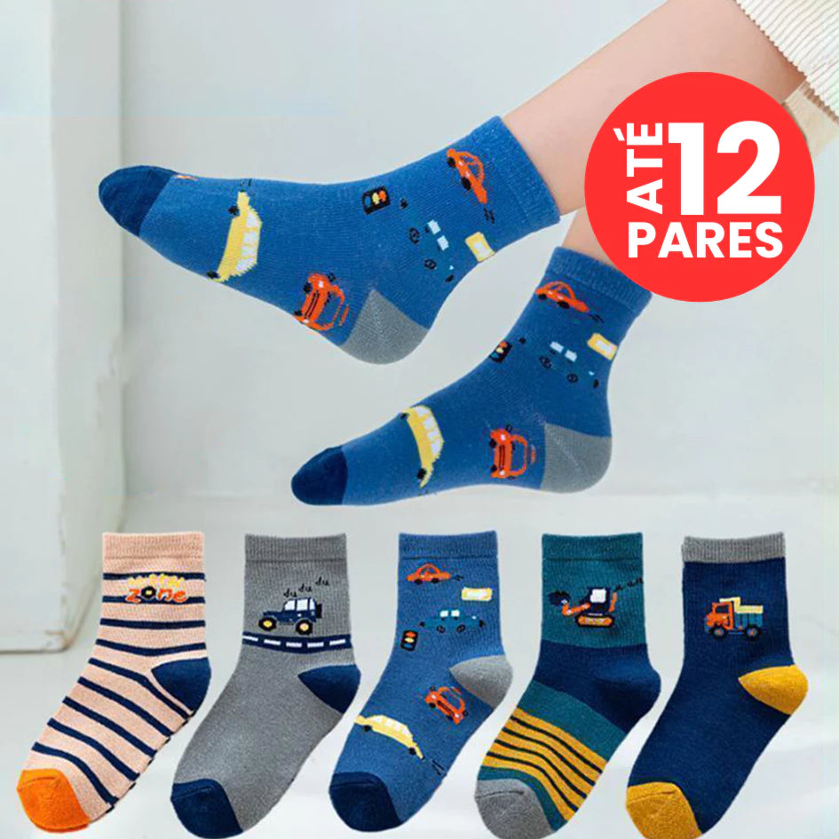 Compre Já Brasil indica KIT 12 PARES DE MEIAS INFANTIL MENINO CRIANCA MASCULINA