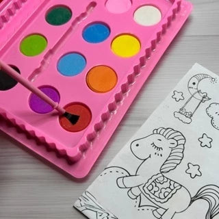 Maleta Pintura Infantil Estojo Lápis Giz Canetinhas Desenhos Colorir Criatividade Pequenos Artistas