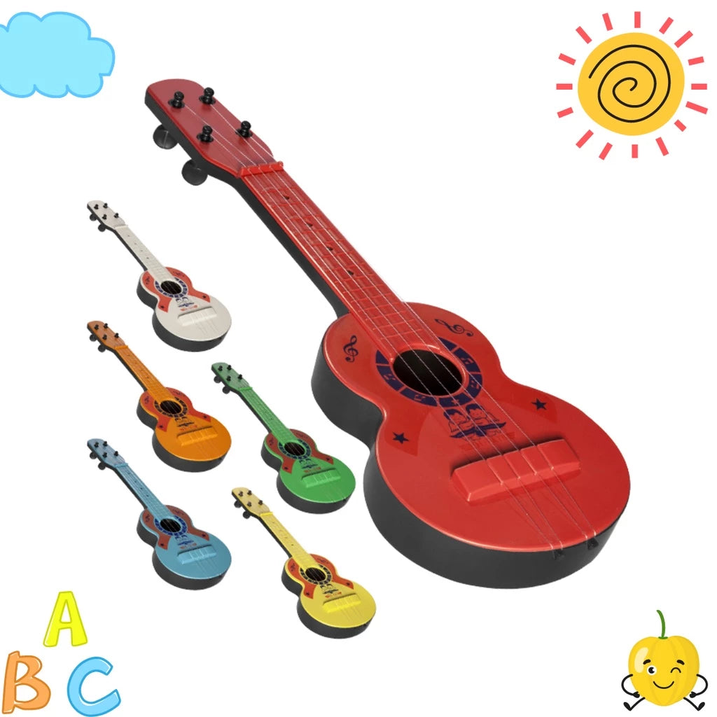 A Compre Já Brasil Indica Kit Musical Brinquedos Educativo C/5 Instrumentos Tambor Violão Pandeiro Flauta Infantil