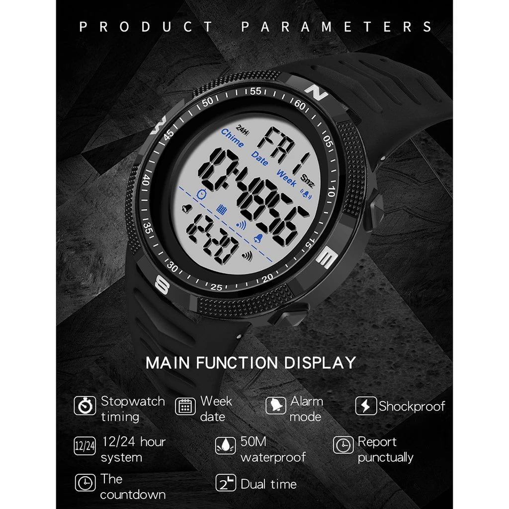 Compre Já Brasil, Relógio SANDA Militar Homens 50M À Prova D 'Água Choque Masculino Relógios Esportivos LED Eletrônicos Relogio Masculino