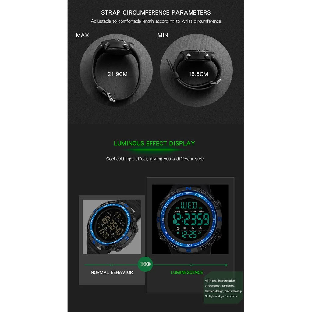 Compre Já Brasil, Relógio SANDA Militar Homens 50M À Prova D 'Água Choque Masculino Relógios Esportivos LED Eletrônicos Relogio Masculino