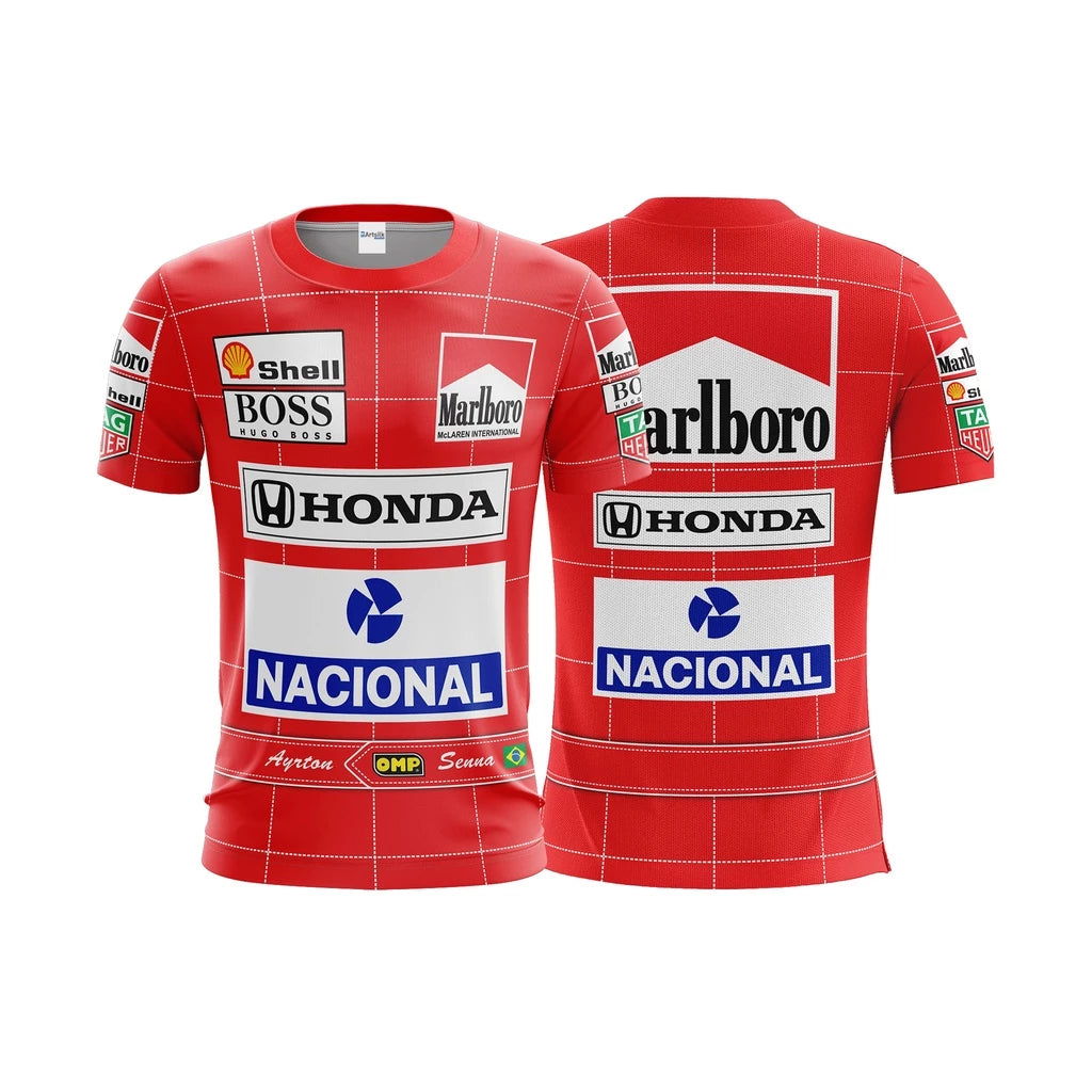 Promoção Camiseta Ayrton Senna - Formula 1 - McLaren 1988 - Dry Fit