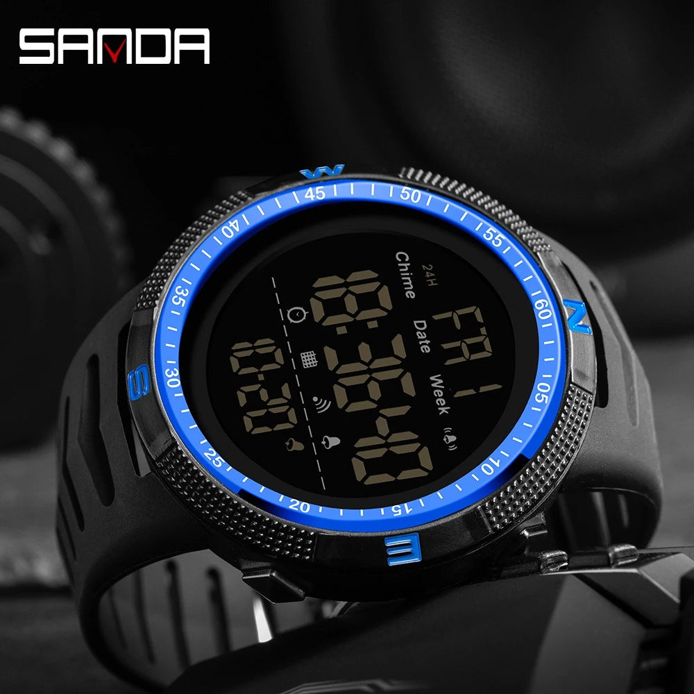 Compre Já Brasil, Relógio SANDA Militar Homens 50M À Prova D 'Água Choque Masculino Relógios Esportivos LED Eletrônicos Relogio Masculino