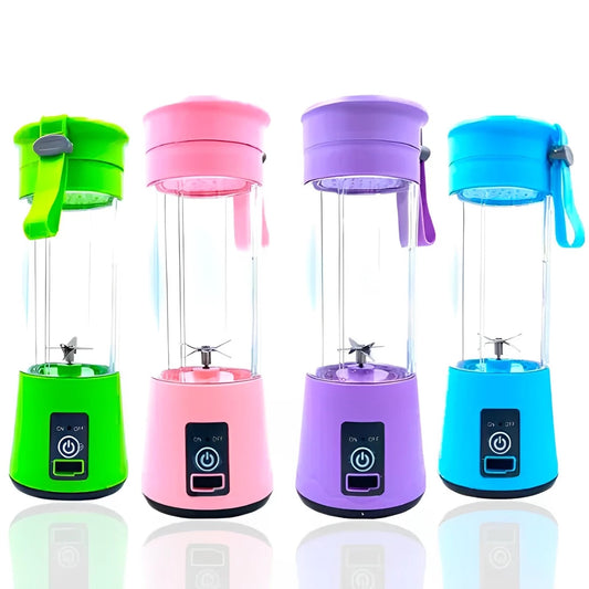 Mini Liquidificador Portátil Shake 6 Laminas 380ML Cabo USB