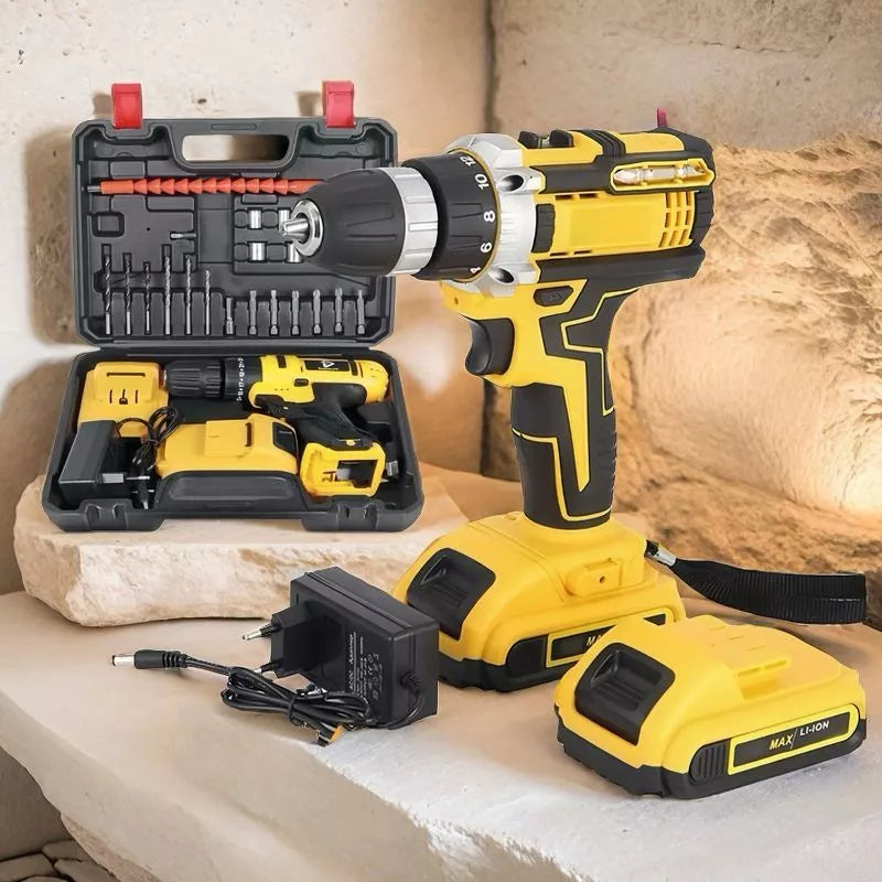 Compre Já Brasil indica Parafusadeira Furadeira 12V 21V 2 Baterias Com Maleta e Acessórios Completo