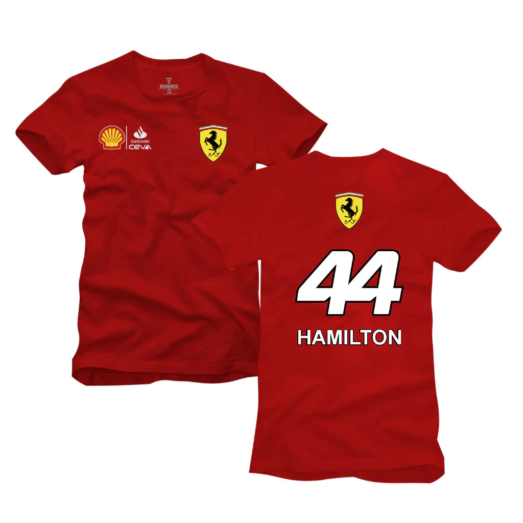Promoção Camiseta Algodão Hamilton 44 Equipe 1 Corrida Automotivo