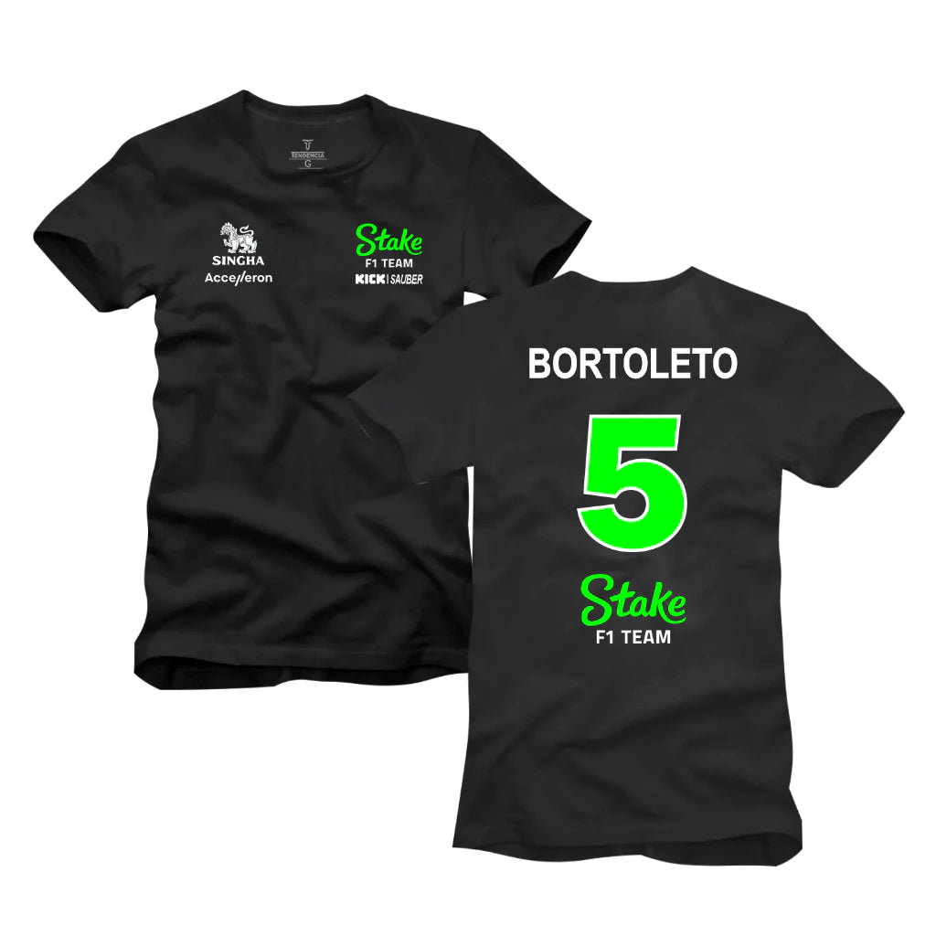 Promoção Camiseta Algodão Sauber Gabriel Bortoleto F1 Corrida Automotivo