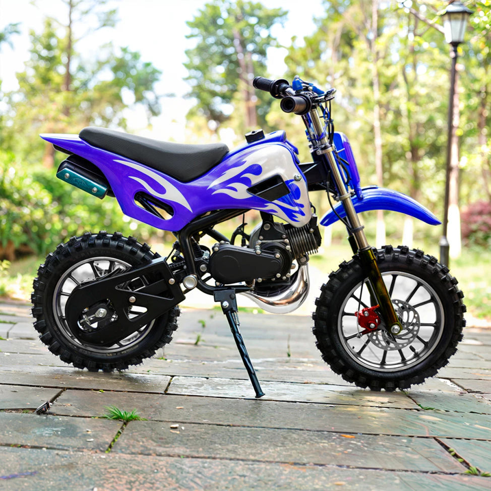 Compre Já Brasil Indica Motinha Cross Motor 2 Tempos a Gasolina 49cc para Criança 3 a 7 anos Freio a Disco