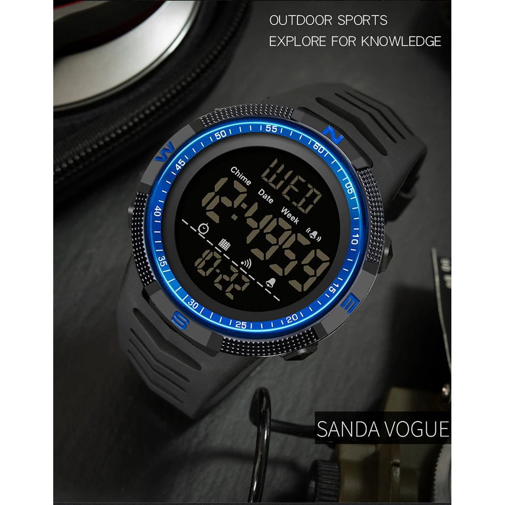 Compre Já Brasil, Relógio SANDA Militar Homens 50M À Prova D 'Água Choque Masculino Relógios Esportivos LED Eletrônicos Relogio Masculino