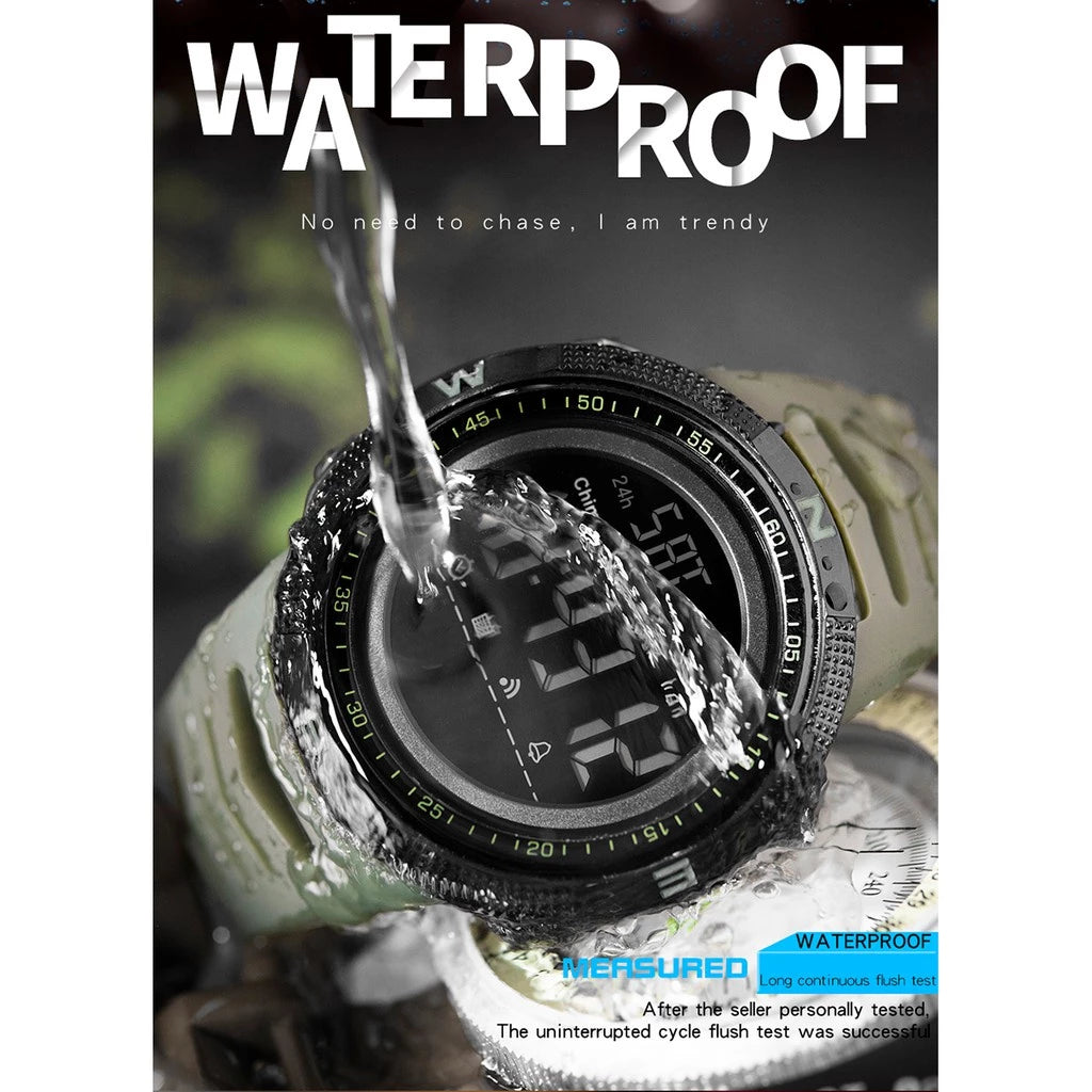 Compre Já Brasil, Relógio SANDA Militar Homens 50M À Prova D 'Água Choque Masculino Relógios Esportivos LED Eletrônicos Relogio Masculino