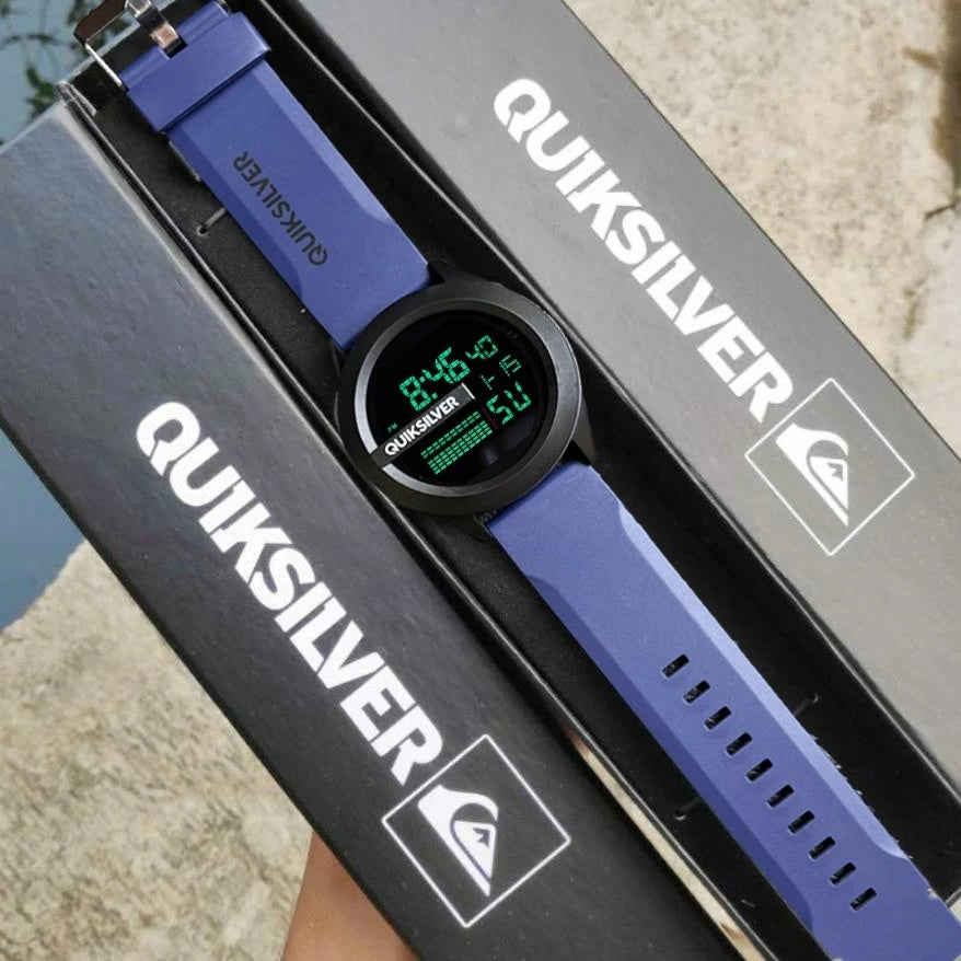 Promoção Pague 1 Leve 2 Relógio Quiksilver Men 'S Watch Band Genuine Digital À Prova D' Água Full Automatic Led Watch ERAV