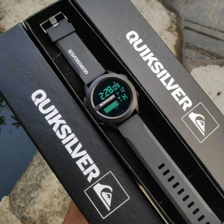 Promoção Pague 1 Leve 2 Relógio Quiksilver Men 'S Watch Band Genuine Digital À Prova D' Água Full Automatic Led Watch ERAV